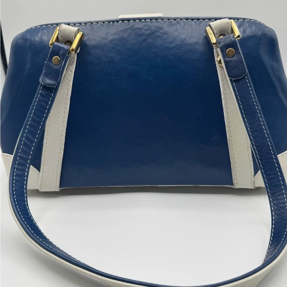 Paolo Navy and Cream Bag with Strap - Picture 7 of 10